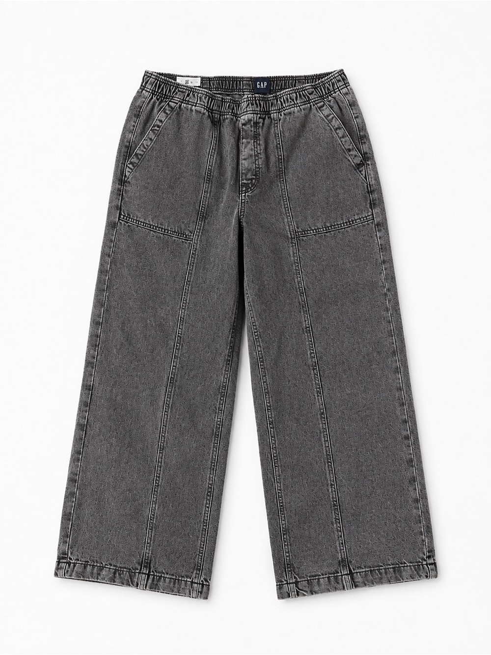 Wide Leg High-Rise Washed Black Jeans for Women - Picture 4 of 5